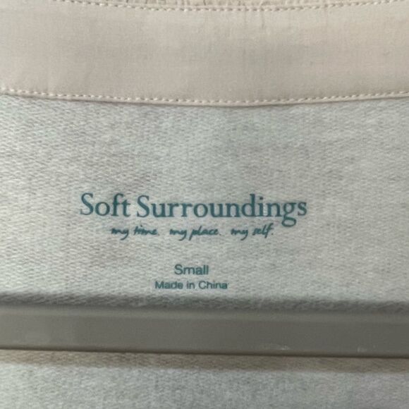 SOFT SURROUNDINGS Rue Cler Pullover Oatmeal Blouse Top Women’s Size Small - Picture 6 of 8